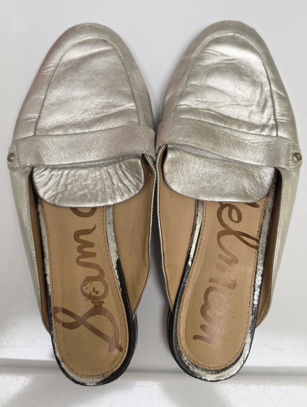 ✨️ Sam Edelman Foil Perri Flats Mules 7.5